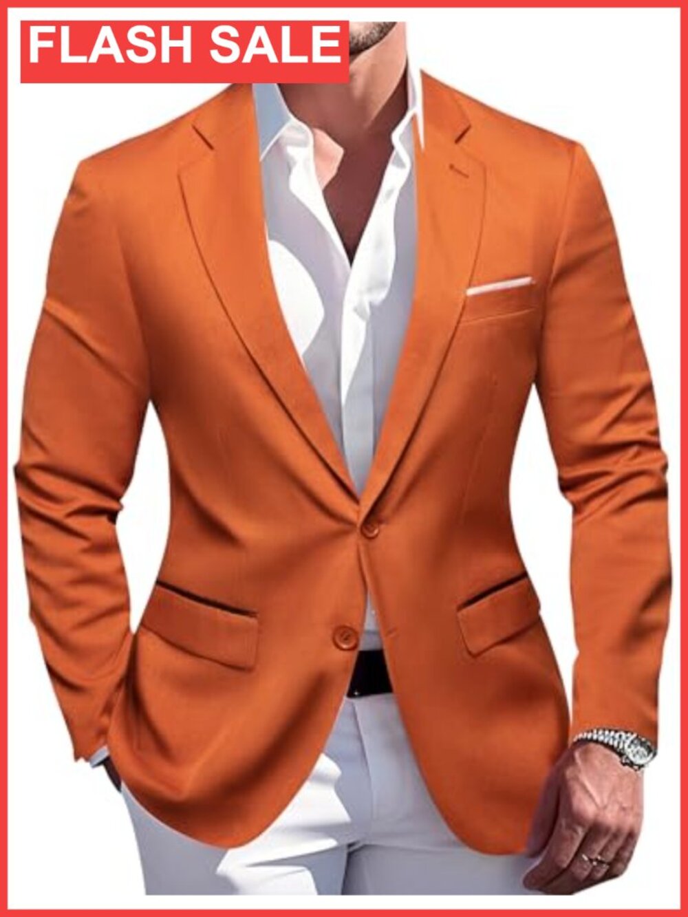 Mens Lightweight Polyester Casual Blazer Regular Fit Two Button Sport Coat